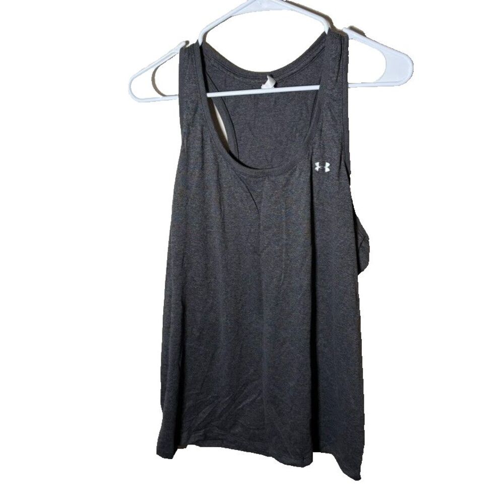 Under Armour Tank Top Women's XL Gray Scoop Neck Sleeveless Athletic